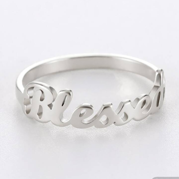 NEW Silver 'Blessed' Ring Fast Shipping 📦 - Picture 3 of 5